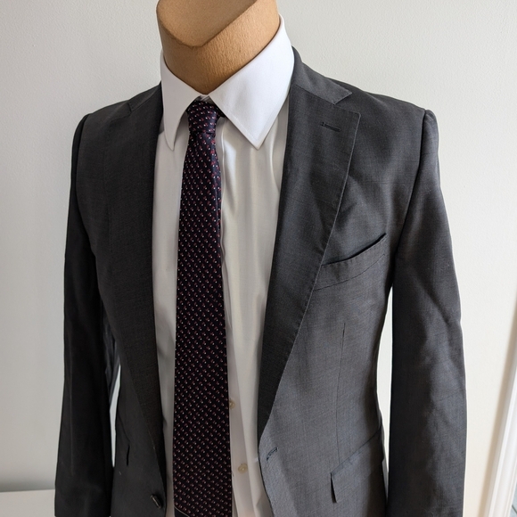 ZARA Merino Blazer Suit Classic Notched - Picture 5 of 13